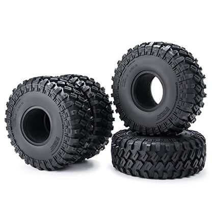 4pcs 1.9" RC Crawler Tires Rubber Wheel Tyre 123mm/4.8inch with Foam Insert for 1/10 RC Crawler Car SCX10,TRX4,SCX10 II