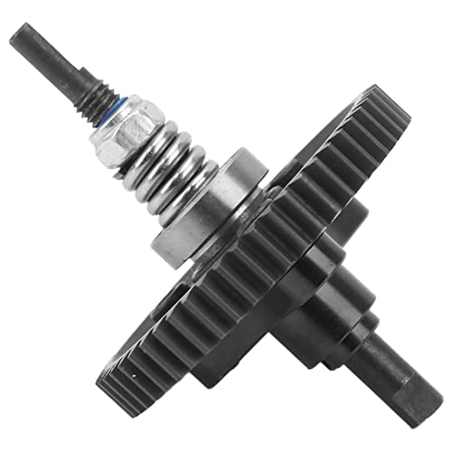 SUNGOOYUE 54T Spur Gear Complete Slipper Clutch Assembly, Aluminum Steel Differential Gear with Accuracy Manufactured Teeth, for Slash 4x4 Rustler HuanQi 727 1/10 RC Cars (Black) - color: Black