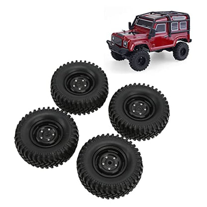 RC Rubber Tires Set, RC Tires and Wheel Rims Set 4pcs Durable Heavy Duty 100mm for 1/10 RC Crawler