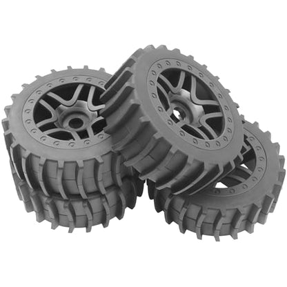 4Pcs ShareGoo 1/8 Scale RC Car Paddles Buggy Tires RC Snow Sand Tyre 17mm Hex Hub Wheels Compatible with Redcat HSP HPI Traxxas 1/8 RC Off Road Buggy Baja Car