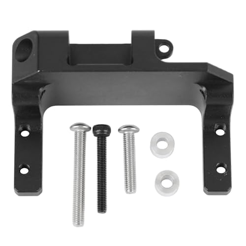 SUNGOOYUE Servo on Axle Mount, Aluminum Alloy Portal Axle 4-Link Suspension 1/10 RC Crawler Car Upgrade Parts for SCX10 III AR45P Third Generation (Black) - color: Black