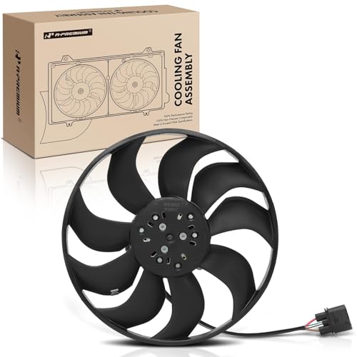 A-Premium Engine Radiator Cooling Fan Assembly with Brushless Motor | Compatible with Select Porsche Models - 718 Boxster/718 Cayman 2017-2023, 718 Spyder 2020-2023, 911 2017-2019