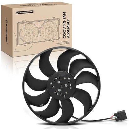 A-Premium Engine Radiator Cooling Fan Assembly with Brushless Motor | Compatible with Select Porsche Models - 718 Boxster/718 Cayman 2017-2023, 718 Spyder 2020-2023, 911 2017-2019