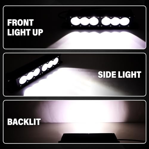AUXTINGS 12 inch Single Row White LED Light Bar 60W Off Road Light Bar Spot Beam LED Work Light Truck UTV 4x4 Cars SUVs ATVs Boats Fog Driving Light with Wiring Harness kit - size: 12 inch white