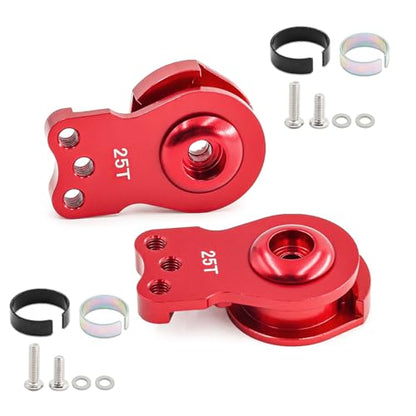 2PCS Aluminum 25T Adjustable Servo Saver High-Torque Servo Arm Compatible with 1/10 Traxxas TRX4 TRX6 SCX10 RC Cars