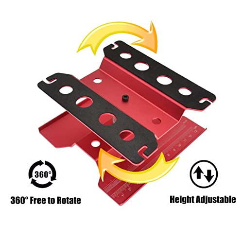 Metal RC Work Stand Repair Station Assembly Platform 360 Degree Rotation Workstation for 1/12 1/10 1/8 TRX4 SCX10 D90 Tamiya HSP HPI RC Model Car (Green)