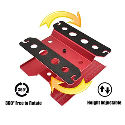 Metal RC Work Stand Repair Station Assembly Platform 360 Degree Rotation Workstation for 1/12 1/10 1/8 TRX4 SCX10 D90 Tamiya HSP HPI RC Model Car (Green)
