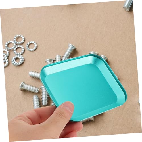 Magnetic Screw Plate Tool Tray in Aluminum Alloy for Mechanics Rc Car Models Parts Storage Bolt Trays - color: Green