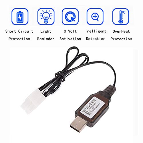 Cecicebb 9.6V 700mAh Ni-Cd AA Battery Pack Rechargeable with Standard Tamiya Connector for Remote Control Electric Car Toys Truck Tank Nicd 9.6V Volt Battery1