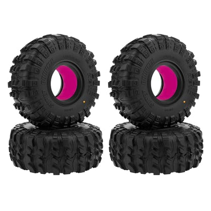 MEUS RACING 1.9" MS6 Super Bouncer Tires and Super Soft Silicone Rubber Inserts for Axial SCX10 TRX4 Redcat Gen8 1/10 RC Crawler