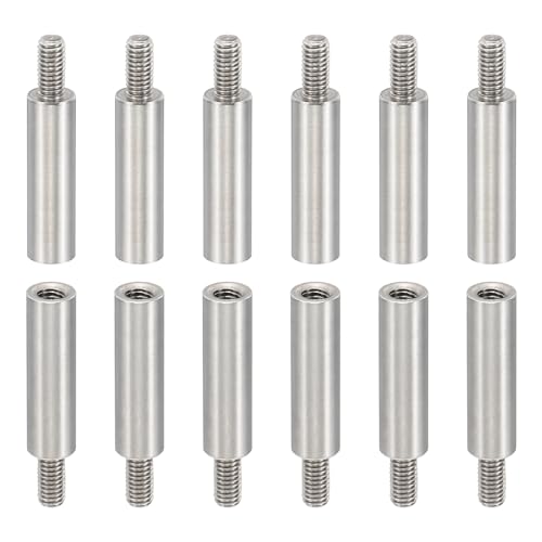 PATIKIL 24pcs M3 Standoffs, M3 18+6mm Spacer Standoffs Steel Threaded Standoffs Screws Kit 3mm ID 5mm OD Metric Male Female Thread Adapters for Circuit Board PCB RC Drones Motherboard - size: 18+6mm L
