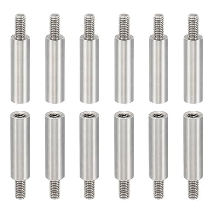 PATIKIL 24pcs M3 Standoffs, M3 18+6mm Spacer Standoffs Steel Threaded Standoffs Screws Kit 3mm ID 5mm OD Metric Male Female Thread Adapters for Circuit Board PCB RC Drones Motherboard - size: 18+6mm L