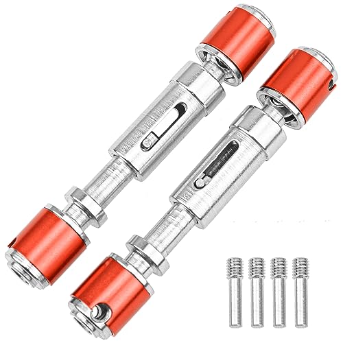 2Pcs Vgoohobby Metal Drive Shaft Transmission Axle Compatible with Axial SCX10 D90 90028 Tamiya CC01 1/10 RC Crawler Car (63mm-74mm)