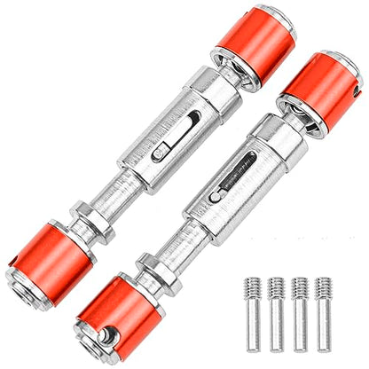 2Pcs Vgoohobby Metal Drive Shaft Transmission Axle Compatible with Axial SCX10 D90 90028 Tamiya CC01 1/10 RC Crawler Car (63mm-74mm)