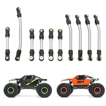 MEUS Racing AX24 Links Metal High Clearance Chassis Links & Steering Links Set for Axial AX24 XC-1 1/24 RC Crawler Car(Aluminum Alloy)