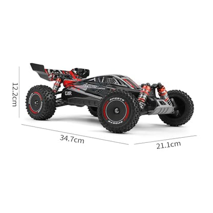 GoolRC WLtoys 124010 RC Cars for Adults, 1:12 Scale Remote Control Car, 4WD 55KM/H High Speed RC Racing Car, 2.4GHz All Terrains Off Road RC Buggy Trucks with 2 Batteries (Orange)