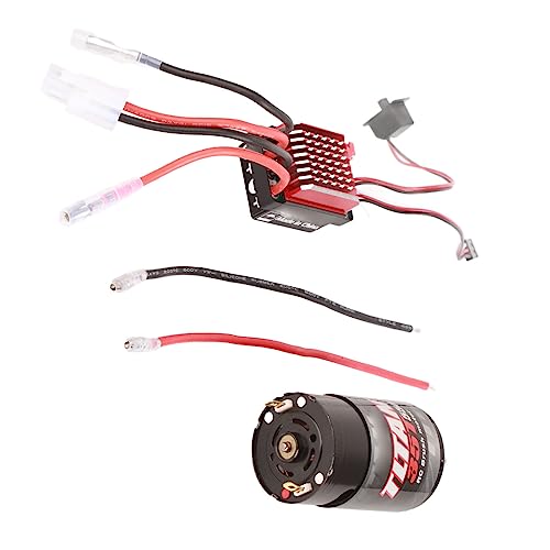 RC Car Motor ESC 360A TwoWay Brake Climbing Drag Brake Automatic Throttle Adjustment, Black Metal, Compatible with SCX10 (35T) - size: 35T, style: 35T