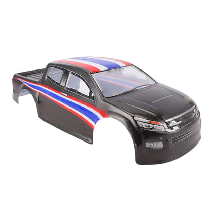 GOWENIC 1/10 Scale Clear Pattern RC Truck Body Shell Fit for 26cm Wheelbase PVC Material for Enhanced Protection of RC Car Components (Black) - color: Black