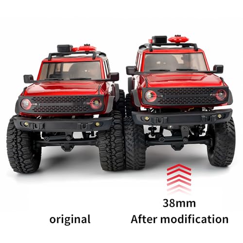 1/24th Aluminum RC Car Shocks 38mm Extended Absorber Damper for All AXIAL SCX24 AXI90081 Deadbolt C10 JLU Gladiator Bronco - size: 38mm