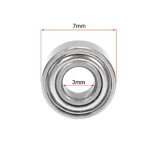 uxcell 683ZZ Deep Groove Ball Bearing 3x7x3mm Double Shielded Chrome Steel Bearings 5-Pack - size: 3mmx7mmx3mm