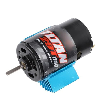 Keenso RC Car Motor, 550 Brushed Motor with Aluminum Copper Build and Blue Heat Sink, 1 8in Shaft Replacement for 1 10 RC Crawler for Axial SCX10 HPI JL 90046 (29T) - size: 29T