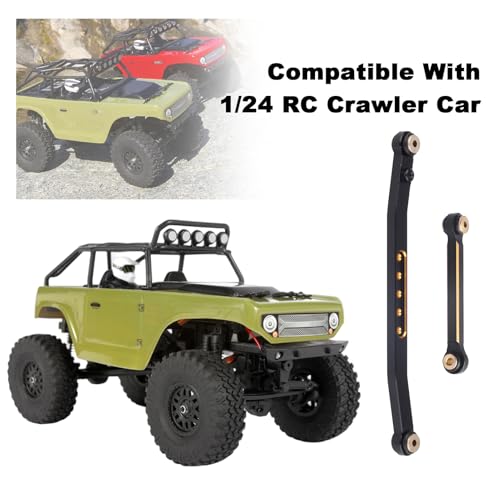 Aluminum Steering Rod Tie Links Linkage Set for Axial SCX24 1/24 RC Crawler, Metal Steering Link Rod Upgrade, Compatible with C10 JLU Deadbolt Gladiator Bronco