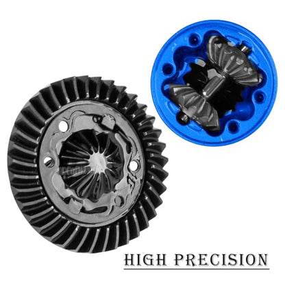 Front Rear 37T Differential Gear Upgrades Part for 1/10 Slash 4X4 (VXL)/Rustler 4X4 (VXL)/Stampede 4X4 (VXL)/Jato 4X4 (VXL) 4WD,XO-1,RC Steel #45 Diff Set Hop Ups,Navy Blue - color: Navy Blue - (37t Differential)