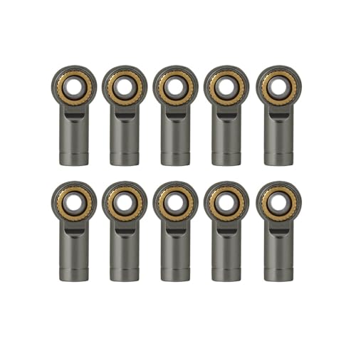 10pcs/Set Aluminum M3 Link Rod End Ball Joint CCW for Axial SCX10 D90 1/10 RC Car Crawler Car Upgrade Parts(Titanium 10pcs) - color: Titanium 10pcs