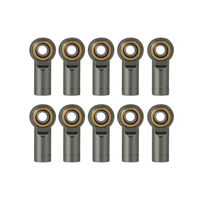 10pcs/Set Aluminum M3 Link Rod End Ball Joint CCW for Axial SCX10 D90 1/10 RC Car Crawler Car Upgrade Parts(Titanium 10pcs) - color: Titanium 10pcs