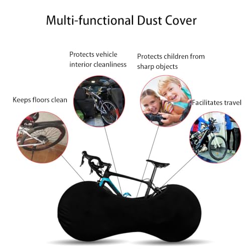 Bicycle Wheel Dust Cover for Scott Foil RC 20 Bike Tire Cover Anti-Dirt Stretchable Lightweight Indoor Bike Wheel Protector,22-27.5 Inches