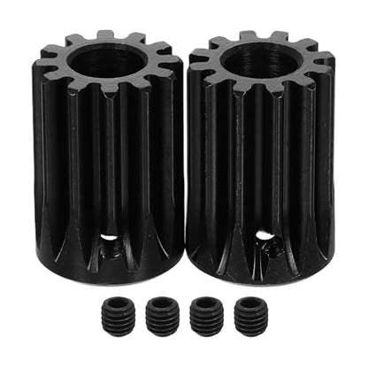 uxcell 2Pcs 1.5 Mod 12T Spur Gear 10mm Bore, 1045 Steel Pinion Gear Black Surface Treatment, 20°Pressure Angle, for Spur Rack and RC Model Car or Motor DIY - size: 1.5 Mod 12T, 10mm