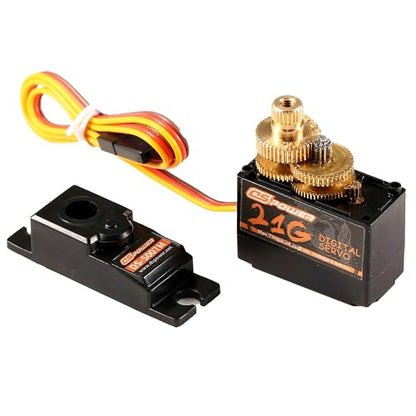 21G Mini Servo Micro Servo with 25T Arm,Digital Servo Full Metal Gear for 1/18 1/16 1/14 RC Crawler Car,Truck, Boat Airplane Robot Upgrade Parts