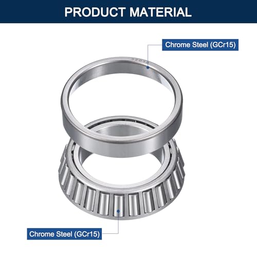 2 Pack 32010 Tapered Roller Bearing Cone and Cup Set | 50mm Bore 80mm OD 20mm Cup Width, Chrome Steel Taper Bearings Set, ABEC-3 - size: 32010