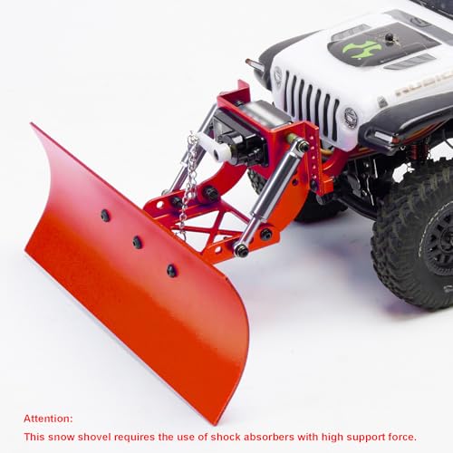 1/24 Snow Plow Kit Upgrade for SCX24 RC Cars | Fits SCX24 - Aluminum Upgrade - Replacement Parts - Red - color: Red