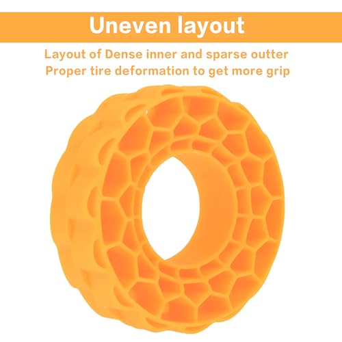 MEUS RACING Soft Silicone Rubber Inserts for 62-66mm 1.0" Tires (Orange) - color: Soft