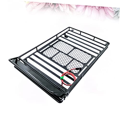 Car Roof Luggage Holder Rack Led Light Rc Crawler Storage Shelf Car Roof Cargo Bracket for Simulation Accessories Lightweight Design