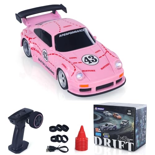 TOUCAN RC HOBBY 1/43 2.4G Radio Control Drift Car Racing Vehicles High Speed 15KM/H 4WD Mini Car Model Battery Lights RTR Gift for Ages 14+ - color: 4305a