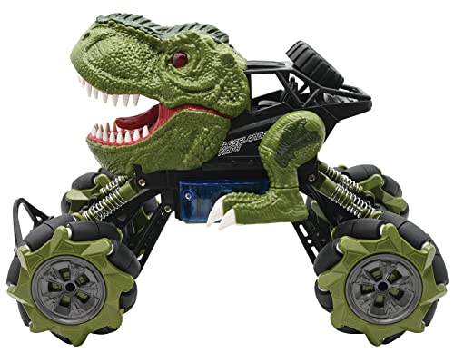 LEXiBOOK, Crosslander Tirex RC Car, RC57 | Dinosaur design, Smoke effects, Stunts, Rechargeable - style: Crosslander Tirex