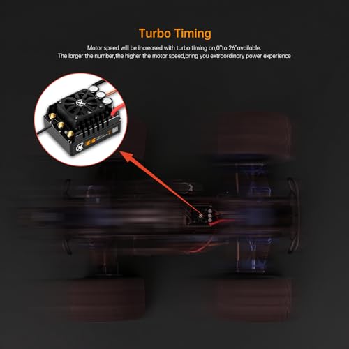 XC E4990 Motor & E6 Sensored Brushless ESC Combo for RC Car,3-8S Lipo,200A Continuous Current,Supprot APP Control,Applicable to:1/6 On-Road,Off-Road,Short Course,1/7 Monster(Heavy Load)