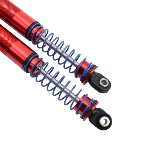 1/10 Metal Adjustable Shock Absorbers Oil Damper 80-100mm for RC Crawler Car Axial SCX10 90046 Capra TRX4 Redcat Gen8 Upgrade (Red 2Pcs) - color: Red 2Pcs