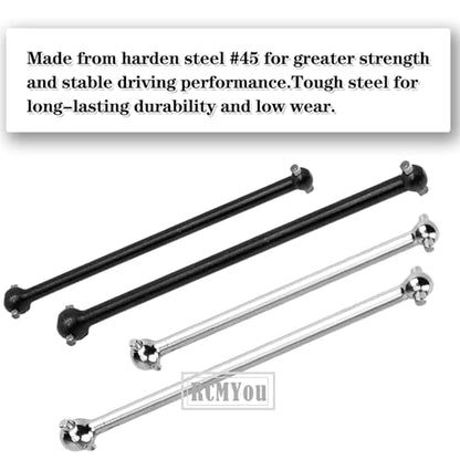 Centor Drive Shaft Dogbone Upgrades for 1/8 Typhon 6s Blx,Outcast 6S BLX,Notorious 6S BLX,2pcs Centor Driveshaft Axles Dogbone Part,Harden Metal #45 Hop ups,More Power 2022,Black