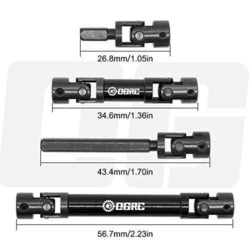 OGRC 2Pcs Center Driveshaft Steel Drive Shaft for Axial SCX24 Deadbolt AXI90081 Upgrate Parts