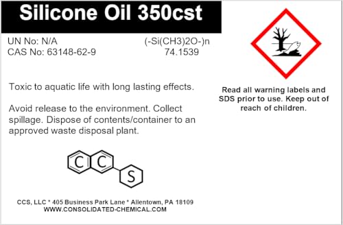 Silicone Oil 350 CST | Premium-Quality Lubricant for Industrial, Automotive, and Cosmetic Applications - 1000mL (32 Fl Oz) - size: 32 Fl Oz