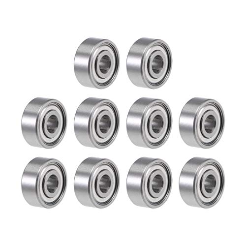 uxcell R2ZZ Deep Groove Ball Bearing 1/8-inchx3/8-inchx5/32-inch Shielded Z2 Lever Bearings 10pcs - size: 1/8"x3/8"x5/32"
