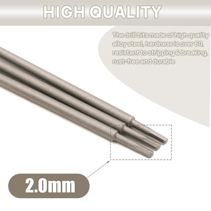 RC Hex Bit 2mm for Electric Screwgun/Power Drill(3pcs Hex 2mm) | 6 Inch Power Bits,Hex Head Allen Wrench Drill Bit Set,Professional Grade ¼ Inch Hex Shank for Screwdrivers,High Quality Steel - size: 2MM * 3PCS