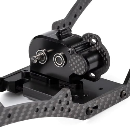 NOD Transmission Tiny LCG Gearbox,LCG Transmission,Machined Ultralight LCG Transmission Tiny Gearbox with Slidable Shim for Straight Axle Axial AR44 AR45 Enduro Vanquish F9 F10 (Black) - color: Black