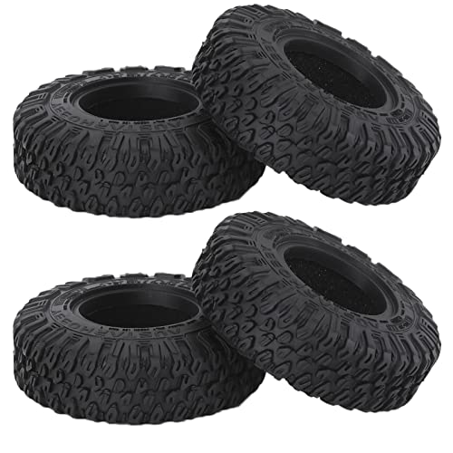 RC Car Tires,WONFAST 4PCS 1.55 inch Mud Wheel Tyre Terrain Crawler Rubber Tires Foam Insert for 1:10 RC Crawler Car for Axial 90069 TF2 D90 CC01 LC70 Tamiya MST JIMNY UTB18(85MM) - color: 85mm