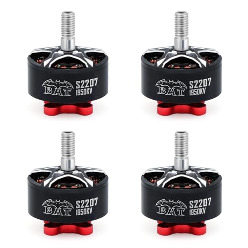 Surpass Hobby S2207 Outrunner Brushless Motor 1950KV Shaft 5mm Drone Motor for 5-6Inch RC Models FPV Quadcopter Multicopters Fixed Wing-4Pack - size: 1950kv, style: S2207-4pcs