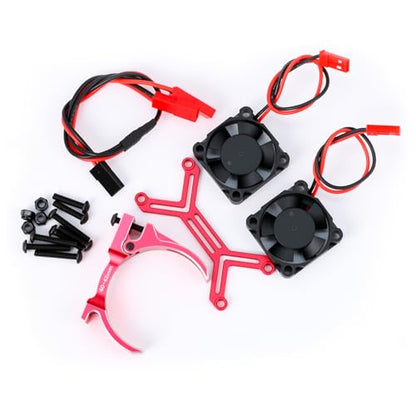 Metal 40-42MM 20000RPM Motor Cooling Fan Heat Sinks for Arrma 4068 4074 4274 4268 RC Motors(Red) - color: Red