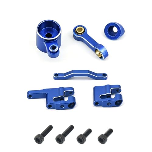 Aluminum Servo Steering Link Set for ARRMA Mini Kraton 3S 1/16 RC Car Upgrade Parts, Blue and Red (Blue Servo Steering and Steering Set) - color: Blue Servo Steering and Steering Set